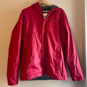 Colombia Unisex Red Rain Jacket Omni Tech Waterproof and Durable